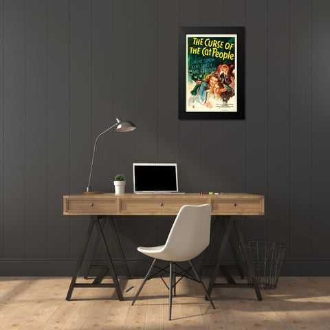 The Curse of the Cat People-1943 Black Modern Wood Framed Art Print by Vintage Hollywood Archive