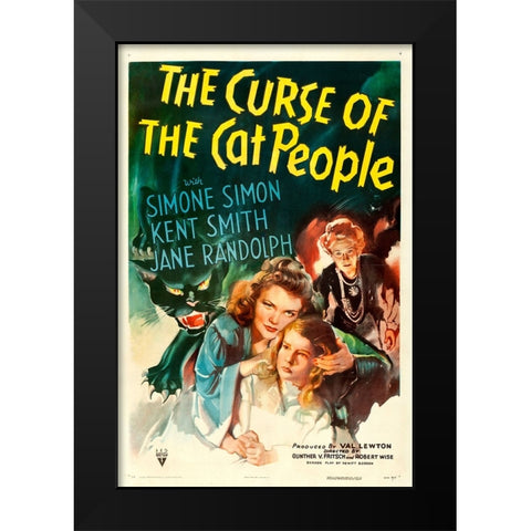 The Curse of the Cat People-1943 Black Modern Wood Framed Art Print by Vintage Hollywood Archive