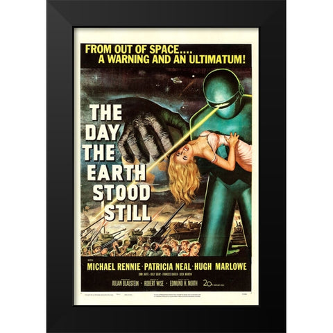 The Day the Earth Stood Still-1951 Black Modern Wood Framed Art Print by Vintage Hollywood Archive