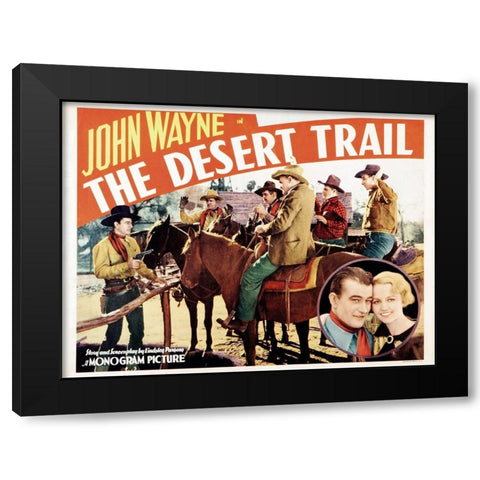 The Desert Trail-1935 Black Modern Wood Framed Art Print with Double Matting by Vintage Hollywood Archive