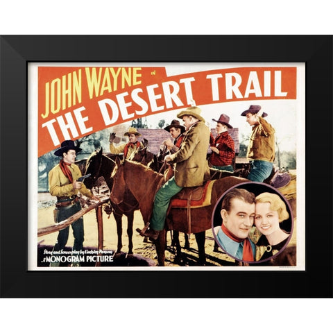The Desert Trail-1935 Black Modern Wood Framed Art Print by Vintage Hollywood Archive