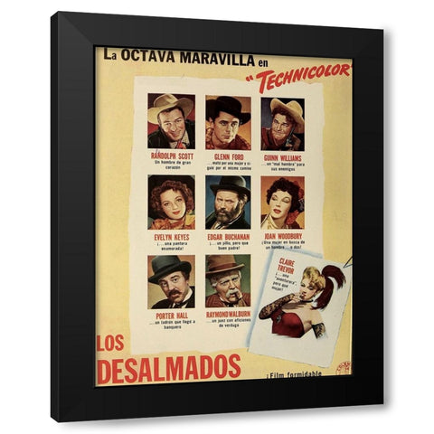 The Desperadoes-1943 Black Modern Wood Framed Art Print with Double Matting by Vintage Hollywood Archive