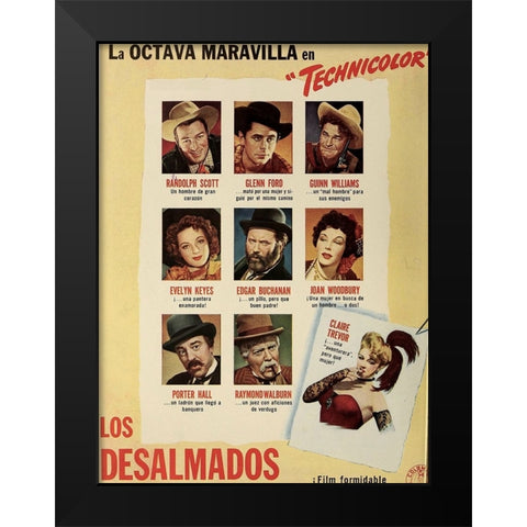 The Desperadoes-1943 Black Modern Wood Framed Art Print by Vintage Hollywood Archive