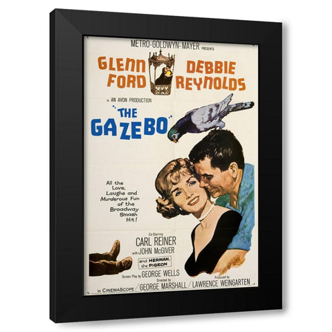 The Gazebo Black Modern Wood Framed Art Print with Double Matting by Vintage Hollywood Archive