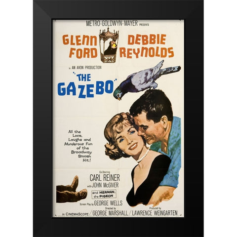 The Gazebo Black Modern Wood Framed Art Print by Vintage Hollywood Archive