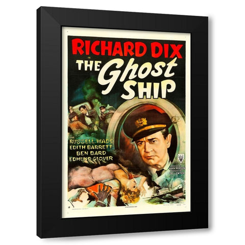 The Ghost Ship-1943 Black Modern Wood Framed Art Print by Vintage Hollywood Archive