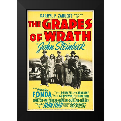 The Grapes of Wrath-1940 Black Modern Wood Framed Art Print by Vintage Hollywood Archive