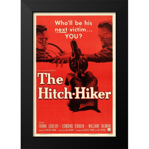 The Hitch Hiker-1953 Black Modern Wood Framed Art Print by Vintage Hollywood Archive