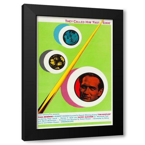 The Hustler-1961 Black Modern Wood Framed Art Print by Vintage Hollywood Archive