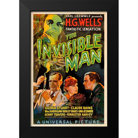 The Invisible Man-1933 Black Modern Wood Framed Art Print by Vintage Hollywood Archive