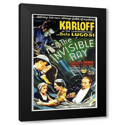 The invisible Ray-1936 Black Modern Wood Framed Art Print with Double Matting by Vintage Hollywood Archive