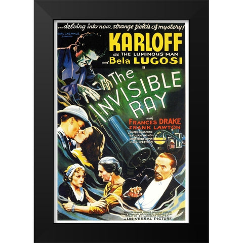 The invisible Ray-1936 Black Modern Wood Framed Art Print by Vintage Hollywood Archive