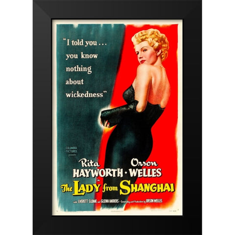 The Lady from Shanghai-1947 Black Modern Wood Framed Art Print by Vintage Hollywood Archive