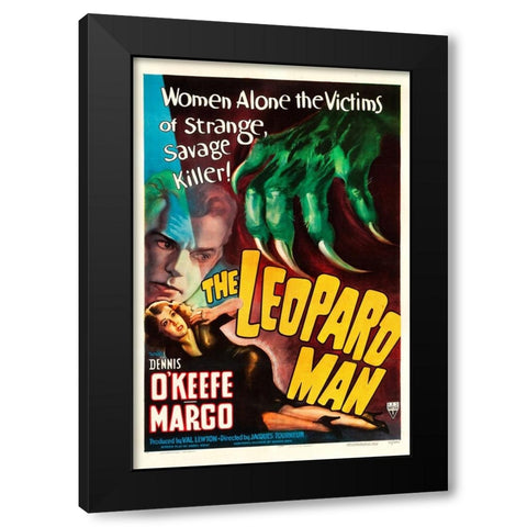 The Leopard Man-1943 Black Modern Wood Framed Art Print with Double Matting by Vintage Hollywood Archive