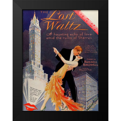The Lost Waltz-1929 Black Modern Wood Framed Art Print by Vintage Hollywood Archive