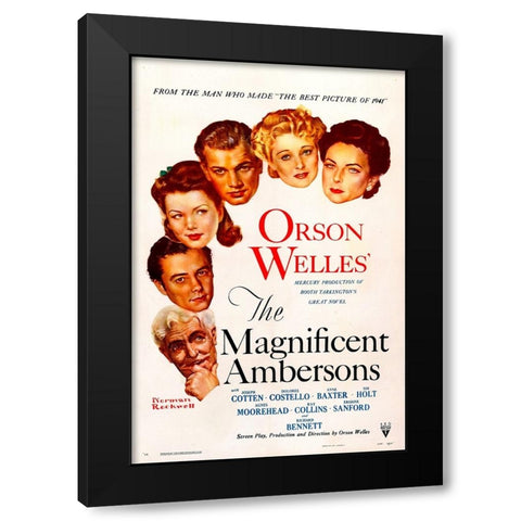 The Magnificent Ambersons-1942 Black Modern Wood Framed Art Print by Vintage Hollywood Archive