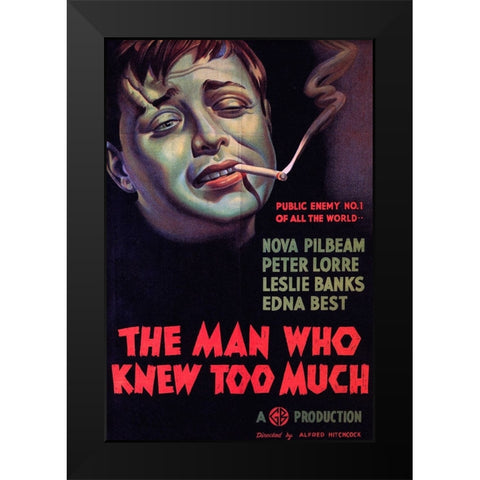 The Man who Knew too Much-1934 Black Modern Wood Framed Art Print by Vintage Hollywood Archive