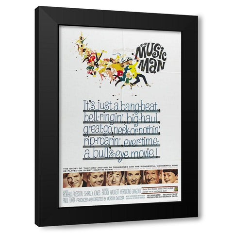 The Music Man-1962 Black Modern Wood Framed Art Print with Double Matting by Vintage Hollywood Archive