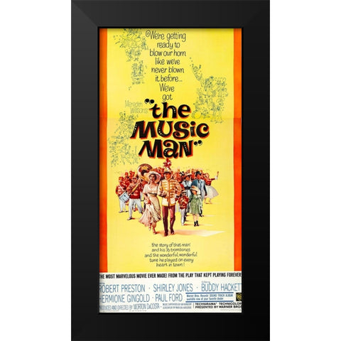 The Music Man-1962 Black Modern Wood Framed Art Print by Vintage Hollywood Archive