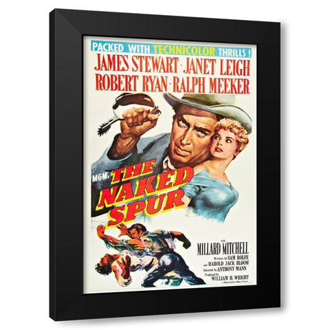 The Naked Spur-1952 Black Modern Wood Framed Art Print with Double Matting by Vintage Hollywood Archive