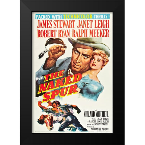 The Naked Spur-1952 Black Modern Wood Framed Art Print by Vintage Hollywood Archive