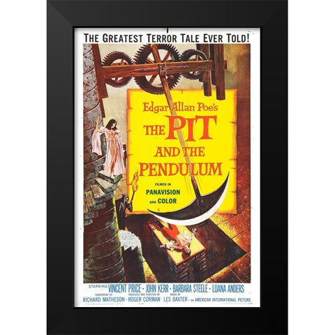The Pit and the Pendulum-1961 Black Modern Wood Framed Art Print by Vintage Hollywood Archive