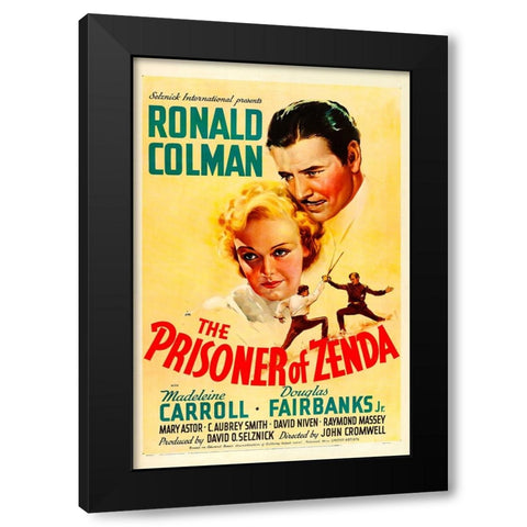 The Prisoner of Zenda-1937 Black Modern Wood Framed Art Print by Vintage Hollywood Archive