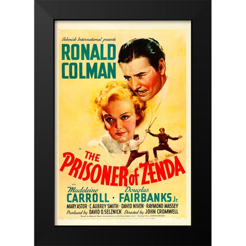 The Prisoner of Zenda-1937 Black Modern Wood Framed Art Print by Vintage Hollywood Archive