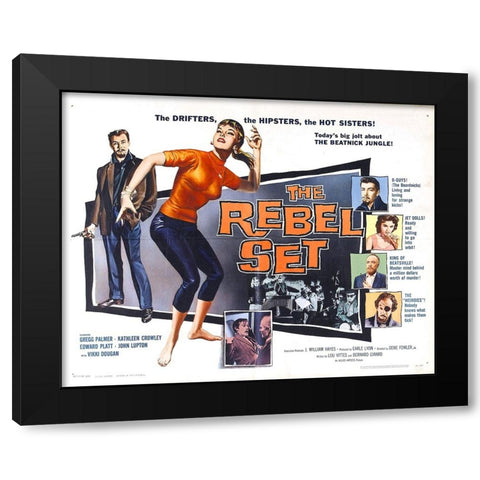 The Rebel Set-1959 Black Modern Wood Framed Art Print by Vintage Hollywood Archive