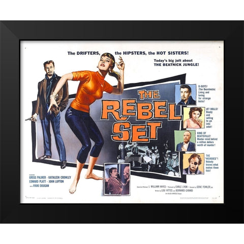 The Rebel Set-1959 Black Modern Wood Framed Art Print by Vintage Hollywood Archive