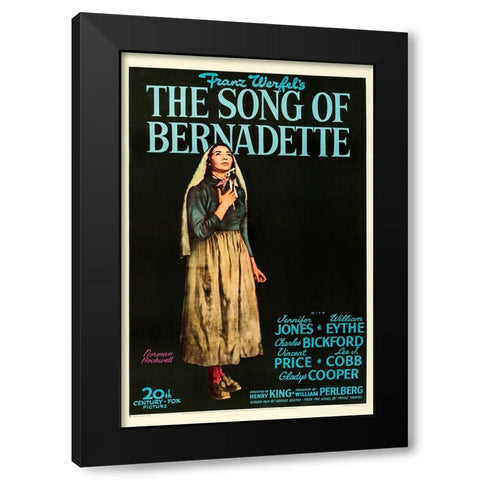 The Song of Bernadette-1946 Black Modern Wood Framed Art Print by Vintage Hollywood Archive