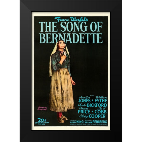The Song of Bernadette-1946 Black Modern Wood Framed Art Print by Vintage Hollywood Archive