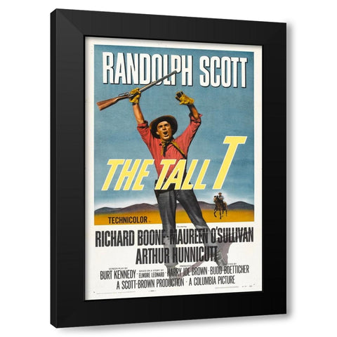 The Tall T-1957 Black Modern Wood Framed Art Print with Double Matting by Vintage Hollywood Archive