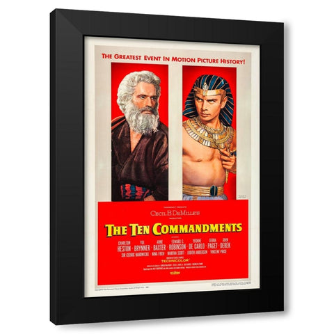 The Ten Commandments-1956 Black Modern Wood Framed Art Print by Vintage Hollywood Archive