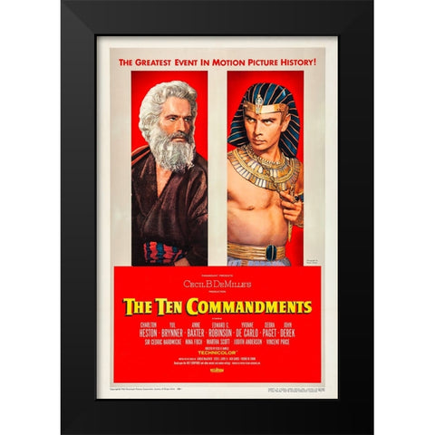 The Ten Commandments-1956 Black Modern Wood Framed Art Print by Vintage Hollywood Archive