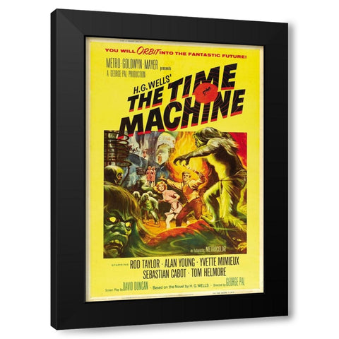 The Time Machine-1960 Black Modern Wood Framed Art Print by Vintage Hollywood Archive