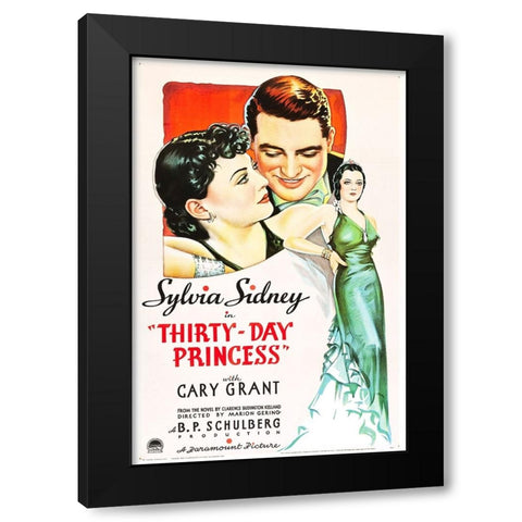 Thirty Day Princess-1934 Black Modern Wood Framed Art Print by Vintage Hollywood Archive