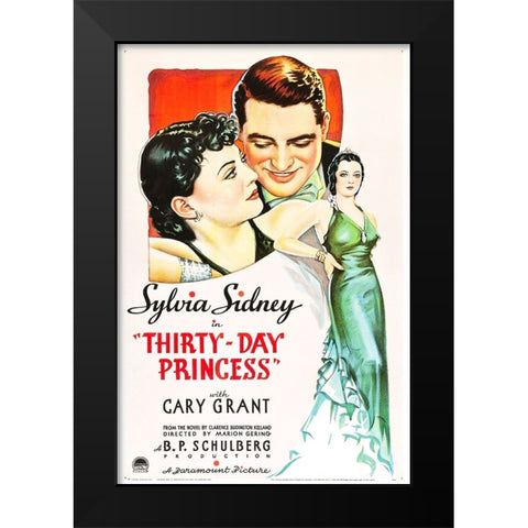 Thirty Day Princess-1934 Black Modern Wood Framed Art Print by Vintage Hollywood Archive