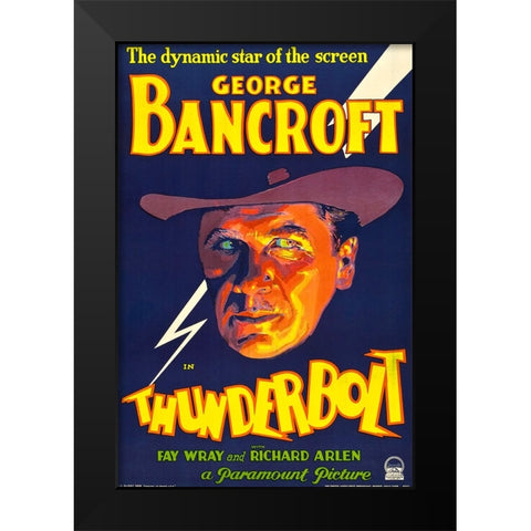 Thunderbolt-1929 Black Modern Wood Framed Art Print by Vintage Hollywood Archive