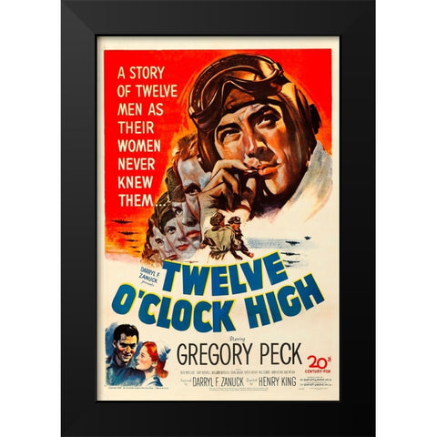 Twelve OClock High-1949 Black Modern Wood Framed Art Print by Vintage Hollywood Archive