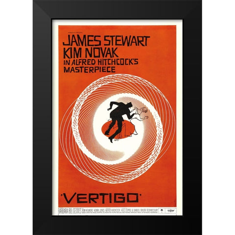 Vertigo Movie-1958 Black Modern Wood Framed Art Print by Vintage Hollywood Archive
