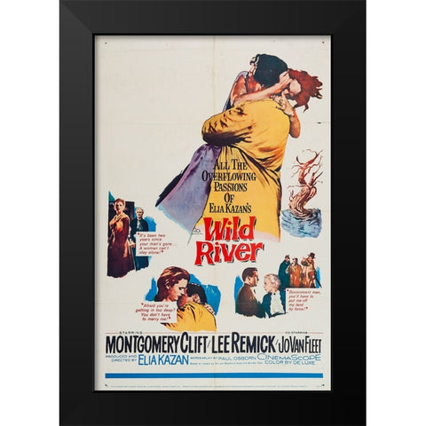Wild River-1960 Black Modern Wood Framed Art Print by Vintage Hollywood Archive