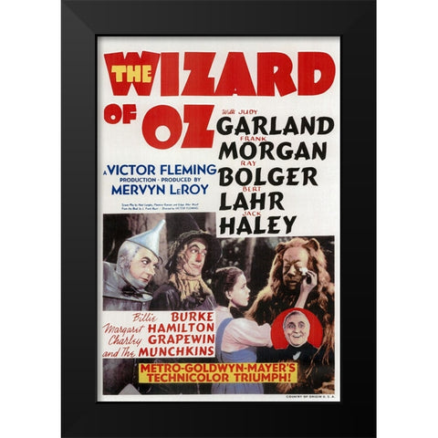 Wizard of Oz. 1939 Black Modern Wood Framed Art Print by Vintage Hollywood Archive