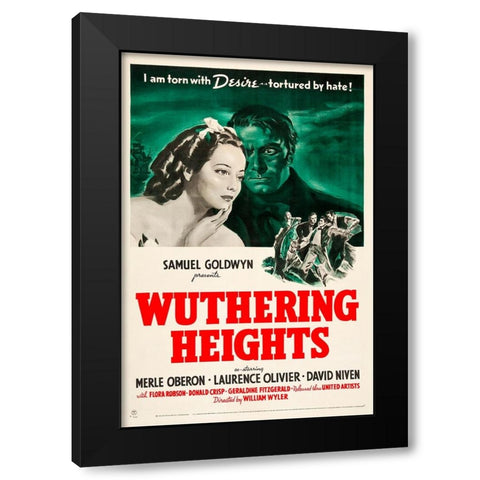 Wuthering Heights-1939 Black Modern Wood Framed Art Print by Vintage Hollywood Archive