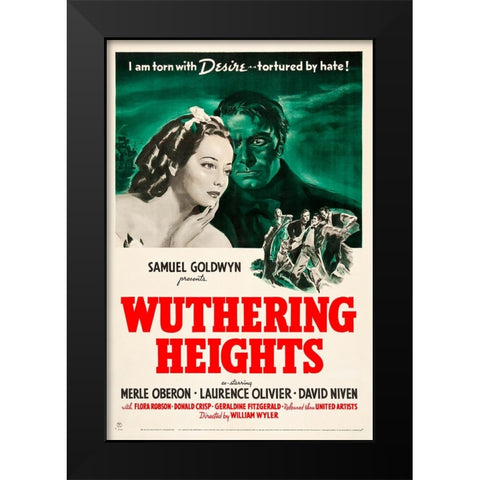 Wuthering Heights-1939 Black Modern Wood Framed Art Print by Vintage Hollywood Archive