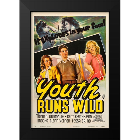 Youth Runs Wild-1944 Black Modern Wood Framed Art Print by Vintage Hollywood Archive