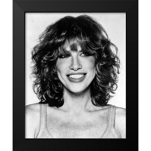 Carly Simon-1978 Black Modern Wood Framed Art Print by Vintage Music Archive