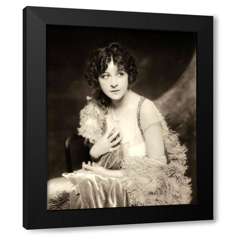 Fanny Brice-Ziegfeld Follies-1910 Black Modern Wood Framed Art Print with Double Matting by Vintage Music Archive