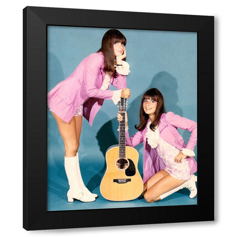 Jennie and Terrie Frankel-1972 Black Modern Wood Framed Art Print with Double Matting by Vintage Music Archive
