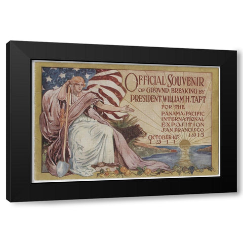 San Francisco-1915 Black Modern Wood Framed Art Print with Double Matting by Worlds Fair Posters